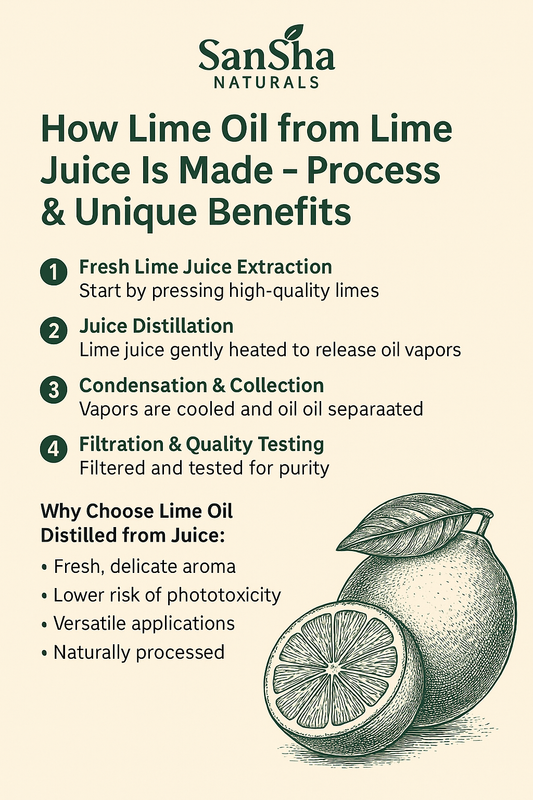 How Lime Oil from Lime Juice Is Made – Process & Unique Benefits | SanSha Naturals